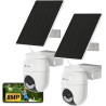 EZVIZ 4K(8MP) 2PK Caméra Extérieure sans Fil avec Mode AOV, Caméra Solaire Exterieur PT avec Détection de Personnes et de Véhicu