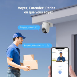 EZVIZ 4K(8MP) 2PK Caméra Extérieure sans Fil avec Mode AOV, Caméra Solaire Exterieur PT avec Détection de Personnes et de Véhicu