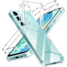 ZhuoFan Coque pour Samsung Galaxy A16 4G/5G avec 2 Pièces Verre Trempé, Transparente TPU Silicone Bumper Case, [Coussin d'air In