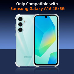 ZhuoFan Coque pour Samsung Galaxy A16 4G/5G avec 2 Pièces Verre Trempé, Transparente TPU Silicone Bumper Case, [Coussin d'air In