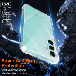 ZhuoFan Coque pour Samsung Galaxy A16 4G/5G avec 2 Pièces Verre Trempé, Transparente TPU Silicone Bumper Case, [Coussin d'air In