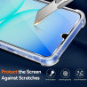 ZhuoFan Coque pour Samsung Galaxy A17 4G/5G avec 2 Pièces Verre Trempé, Transparente TPU Silicone Bumper Case, [Coussin d'air In