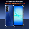 ZhuoFan Coque pour Samsung Galaxy A17 4G/5G avec 2 Pièces Verre Trempé, Transparente TPU Silicone Bumper Case, [Coussin d'air In