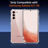 ZhuoFan Coque pour Samsung Galaxy S21 5G avec 2 Pièces Verre Trempé, Transparente TPU Silicone Bumper Case, [Coussin d'air Intég