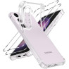 ZhuoFan Coque pour Samsung Galaxy S23 5G avec 2 Pièces Verre Trempé, Transparente TPU Silicone Bumper Case, [Coussin d'air Intég
