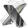 ZhuoFan Coque pour Samsung Galaxy S24 5G avec 2 Pièces Verre Trempé, Transparente TPU Silicone Bumper Case, [Coussin d'air Intég