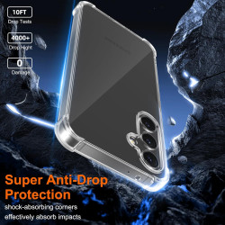 ZhuoFan Coque pour Samsung Galaxy S24 5G avec 2 Pièces Verre Trempé, Transparente TPU Silicone Bumper Case, [Coussin d'air Intég