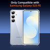 ZhuoFan Coque pour Samsung Galaxy S25 FE avec 2 Pièces Verre Trempé, Transparente TPU Silicone Bumper Case, [Coussin d'air Intég