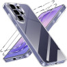 ZhuoFan Coque pour Samsung Galaxy S26 Ultra avec 2 Pièces Verre Trempé, Militare Étui de Protection Transparente Antichoc Case, 