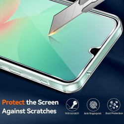 ZhuoFan Coque pour Samsung Galaxy A26 5G avec 2 Pièces Verre Trempé, Militare Étui de Protection Transparente Antichoc, Mince Du