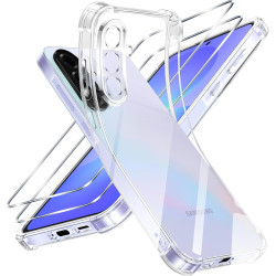 ZhuoFan Coque pour Samsung Galaxy A36 5G avec 2 Pièces Verre Trempé, Transparente TPU Silicone Bumper Case, [Coussin d'air Intég