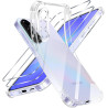 ZhuoFan Coque pour Samsung Galaxy A36 5G avec 2 Pièces Verre Trempé, Transparente TPU Silicone Bumper Case, [Coussin d'air Intég