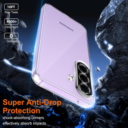 ZhuoFan Coque pour Samsung Galaxy A37 avec 2 Pièces Verre Trempé, Militare Étui de Protection Transparente Antichoc Case, Mince 