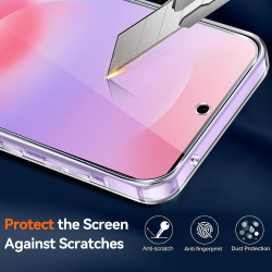 ZhuoFan Coque pour Samsung Galaxy A37 avec 2 Pièces Verre Trempé, Militare Étui de Protection Transparente Antichoc Case, Mince 