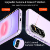 ZhuoFan Coque pour Samsung Galaxy A37 avec 2 Pièces Verre Trempé, Militare Étui de Protection Transparente Antichoc Case, Mince 