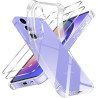 ZhuoFan Coque pour Samsung Galaxy A54 5G avec 2 Pièces Verre Trempé, Transparente TPU Silicone Bumper Case, [Coussin d'air Intég