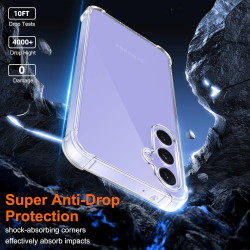 ZhuoFan Coque pour Samsung Galaxy A54 5G avec 2 Pièces Verre Trempé, Transparente TPU Silicone Bumper Case, [Coussin d'air Intég