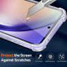ZhuoFan Coque pour Samsung Galaxy A54 5G avec 2 Pièces Verre Trempé, Transparente TPU Silicone Bumper Case, [Coussin d'air Intég