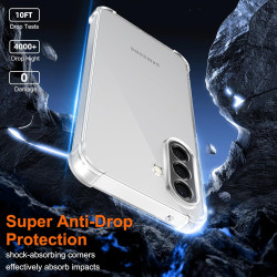 ZhuoFan Coque pour Samsung Galaxy A56 5G avec 2 Pièces Verre Trempé, Transparente TPU Silicone Bumper Case, [Coussin d'air Intég
