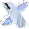 ZhuoFan Coque pour Samsung Galaxy A57 avec 2 Pièces Verre Trempé, Militare Étui de Protection Transparente Antichoc Case, Mince 