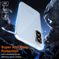 ZhuoFan Coque pour Samsung Galaxy A57 avec 2 Pièces Verre Trempé, Militare Étui de Protection Transparente Antichoc Case, Mince 