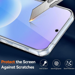 ZhuoFan Coque pour Samsung Galaxy A57 avec 2 Pièces Verre Trempé, Militare Étui de Protection Transparente Antichoc Case, Mince 