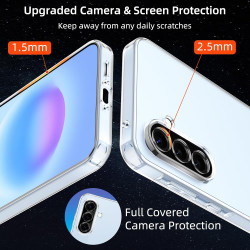 ZhuoFan Coque pour Samsung Galaxy A57 avec 2 Pièces Verre Trempé, Militare Étui de Protection Transparente Antichoc Case, Mince 