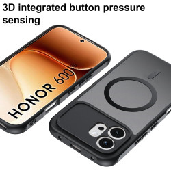 Effcotuo Magnétique Coque pour Honor 600 5G Case avec MagSafe avec Verre Trempé Protection écran Anti-Chute Silicone Souple + PC