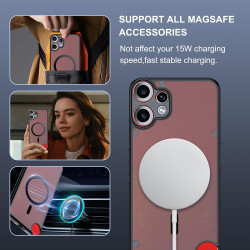 Effcotuo Magnétique Coque pour Nothing CMF Phone 2 Pro Case avec MagSafe, Anti-Chute Silicone Souple + Acrylique Givré Coque, Et