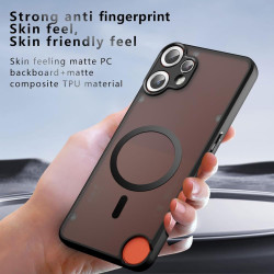 Effcotuo Magnétique Coque pour Nothing CMF Phone 2 Pro Case avec MagSafe, Anti-Chute Silicone Souple + Acrylique Givré Coque, Et