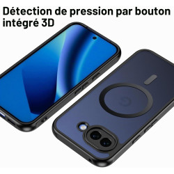 Effcotuo Magnétique Coque pour Google Pixel 10A 5G Case avec MagSafe avec Verre Trempé Protection écran Anti-Chute Silicone Soup