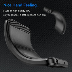 Effcotuo Coque pour Honor 200 Lite Cover, Etui Souple Flexible en Premium TPU, Antichoc, Anti-dérapante pour Honor 200 Lite-Noir