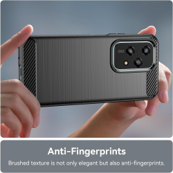 Effcotuo Coque pour Honor 200 Lite Cover, Etui Souple Flexible en Premium TPU, Antichoc, Anti-dérapante pour Honor 200 Lite-Noir