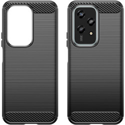 Effcotuo Coque pour Honor 200 Lite Cover, Etui Souple Flexible en Premium TPU, Antichoc, Anti-dérapante pour Honor 200 Lite-Noir