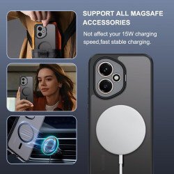 Effcotuo Magnétique Coque pour Honor 400 5G Case avec MagSafe, Anti-Chute Coque, Etui Translucide Mat Arrière Housse Fine Antich