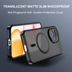 Effcotuo Magnétique Coque pour Honor 400 5G Case avec MagSafe, Anti-Chute Coque, Etui Translucide Mat Arrière Housse Fine Antich