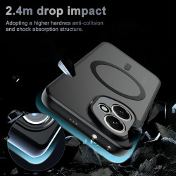 Effcotuo Magnétique Coque pour Honor 400 5G Case avec MagSafe, Anti-Chute Coque, Etui Translucide Mat Arrière Housse Fine Antich
