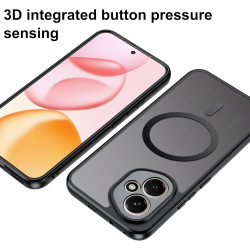 Effcotuo Magnétique Coque pour Honor 400 5G Case avec MagSafe, Anti-Chute Coque, Etui Translucide Mat Arrière Housse Fine Antich