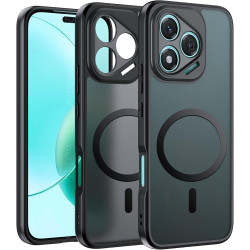 Effcotuo Magnétique Coque pour Honor 400 Lite Case avec MagSafe, Anti-Chute Silicone Souple + Acrylique Givré Coque, Etui Transl