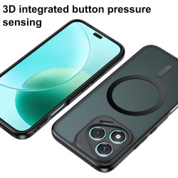 Effcotuo Magnétique Coque pour Honor 400 Lite Case avec MagSafe, Anti-Chute Silicone Souple + Acrylique Givré Coque, Etui Transl