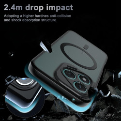 Effcotuo Magnétique Coque pour Honor 400 Lite Case avec MagSafe, Anti-Chute Silicone Souple + Acrylique Givré Coque, Etui Transl