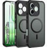 Effcotuo Magnétique Coque pour Honor 600 Lite 5G Case avec MagSafe avec Verre Trempé Protection écran Anti-Chute Silicone Souple
