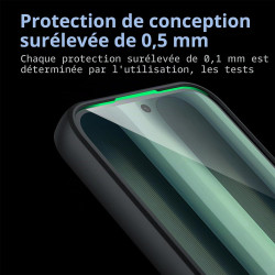 Effcotuo Coque pour Honor Magic 8 Lite 5G avec 2 Verre Trempé Protection écran Étui Housse de Protection Dos Translucide Givrée 