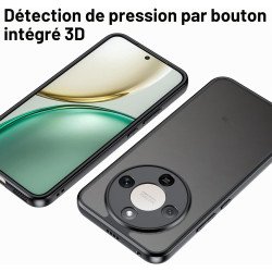Effcotuo Coque pour Honor Magic 8 Lite 5G avec 2 Verre Trempé Protection écran Étui Housse de Protection Dos Translucide Givrée 