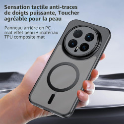 Effcotuo Magnétique Coque pour Honor Magic 8 Pro Case avec MagSafe, Anti-Chute Silicone Souple + Acrylique Givré Coque, Etui Tra