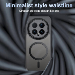 Effcotuo Magnétique Coque pour Honor Magic 8 Pro Case avec MagSafe, Anti-Chute Silicone Souple + Acrylique Givré Coque, Etui Tra