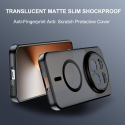 Effcotuo Magnétique Coque pour Honor Magic 8 Pro Case avec MagSafe, Anti-Chute Silicone Souple + Acrylique Givré Coque, Etui Tra