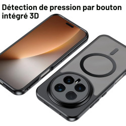Effcotuo Magnétique Coque pour Honor Magic 8 Pro Case avec MagSafe, Anti-Chute Silicone Souple + Acrylique Givré Coque, Etui Tra