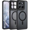 Effcotuo Magnétique Coque pour Motorola Moto Edge 70 Fusion Case avec MagSafe, Anti-Chute Silicone Souple + Acrylique Givré Coqu