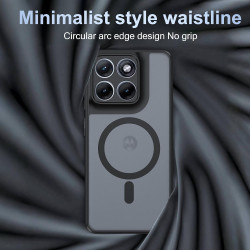 Effcotuo Magnétique Coque pour Motorola Moto Edge 70 Fusion Case avec MagSafe, Anti-Chute Silicone Souple + Acrylique Givré Coqu